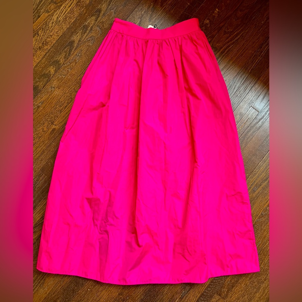 Zara Magenta Maxi Skirt - Faux Wrap Style with Pockets